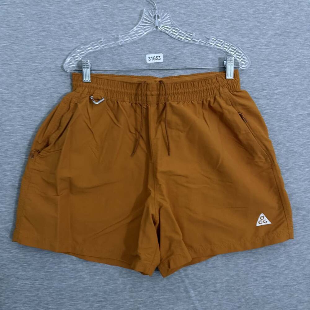 Optimized Title  Nike ACG Mens Medium Brown Nylon Trail Shorts DV9535-815 5"